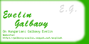 evelin galbavy business card